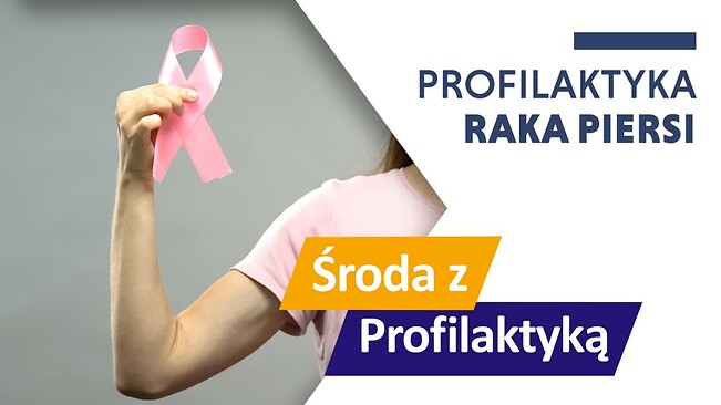 Grafika informacyjna Środa z Profilaktyką. Rak piersi