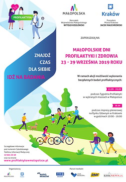 plakat informujący o Małopolskich Dniach Profilaktyki i Zdrowia