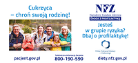 Infografika. Tekst: Cukrzyca - chroń swoją rodzinę