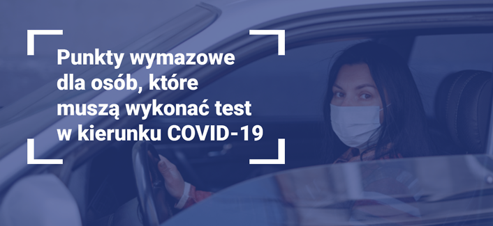 Grafika: Punkty wymazowe dla osób, które muszą wykonać test w kierunku COVID-19