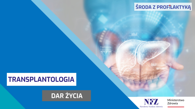 Grafika Środy z Profilaktyką. Transplantologia