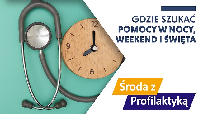 Grafika Środa z Profilaktyką. Nocna i świąteczna pomoc lekarska