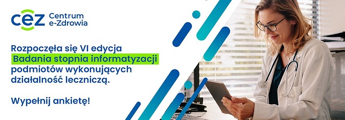 Grafika informująca o rozpoczęciu VI edycji badania informatyzacji