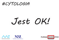 Cytologia jest OK. Hasło na białym tle.