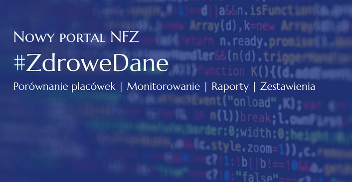 baner Zdrowe dane - nowy portal informacyjny NFZ