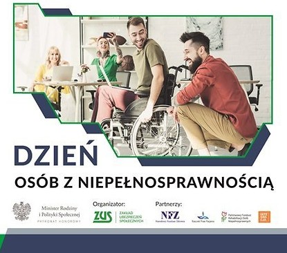 Grafika informujaca o Dniu Osób z Niepełnosprawnością w ZUS