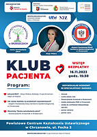 Plakat promocyjny Klub Pacjenta