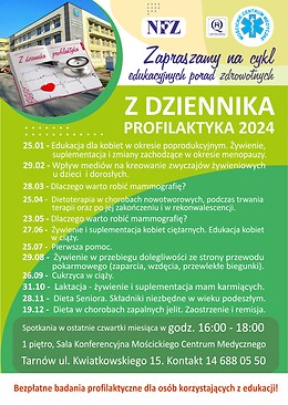 Plakat promocyjny "Z dziennika profilaktyka"