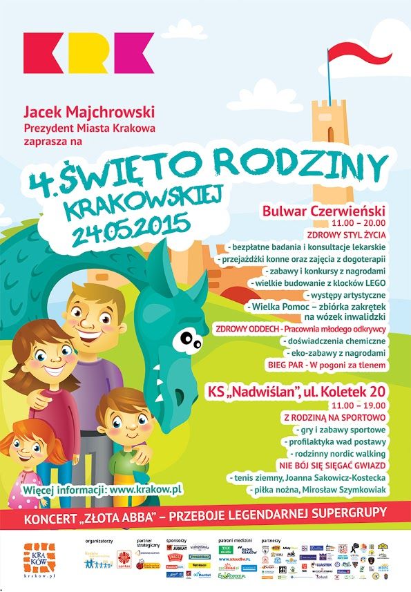 Plakat informujący o Święcie Rodziny Krakowskiej 